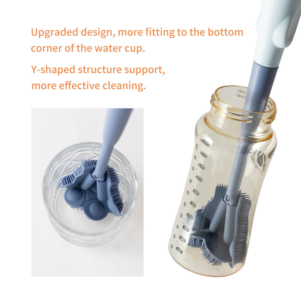 Chemimoso nipple brush cleans silicone nipples and hard-to-reach crevices.