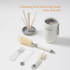 Chemimoso pacifier brush in travel kit for quick outings.