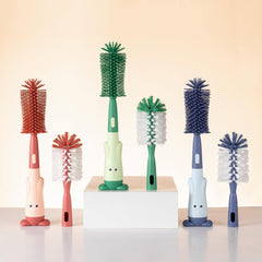 Chemimoso nylon bottle brush head cleans glass bottles or cups effectively.