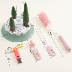 Chemimoso spinning silicone bottle brush reaches deep corners for thorough cleaning.