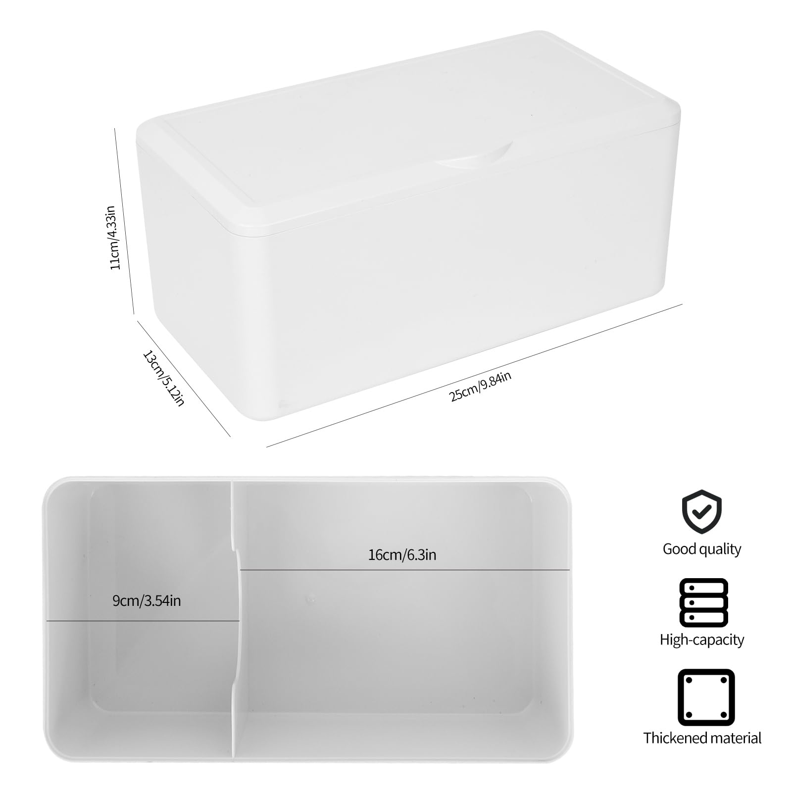 ChengFu sanitary napkin storage with large compartment ideal for different sizes.