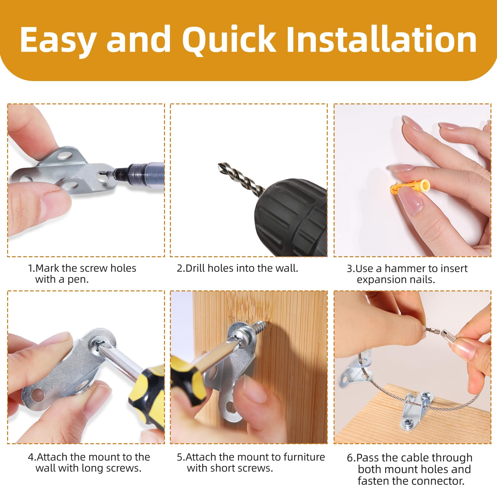 Chenyu clear instruction guide accompanies the babyproofing kit for quick setup.