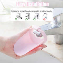 CHEOTIME pink extender reduces splash for cleaner bathroom surfaces