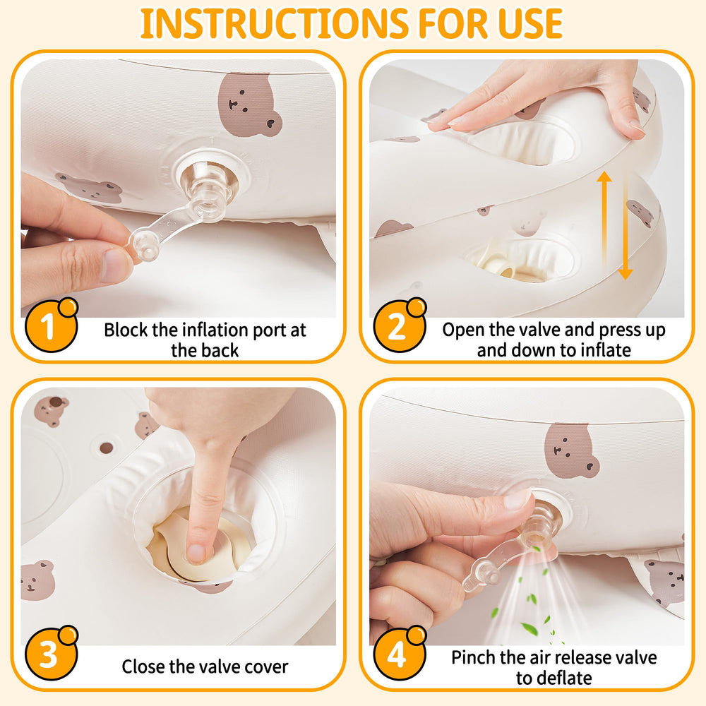 CHEPULA Washable Inflatable Baby Seat is easy to clean after adventures.