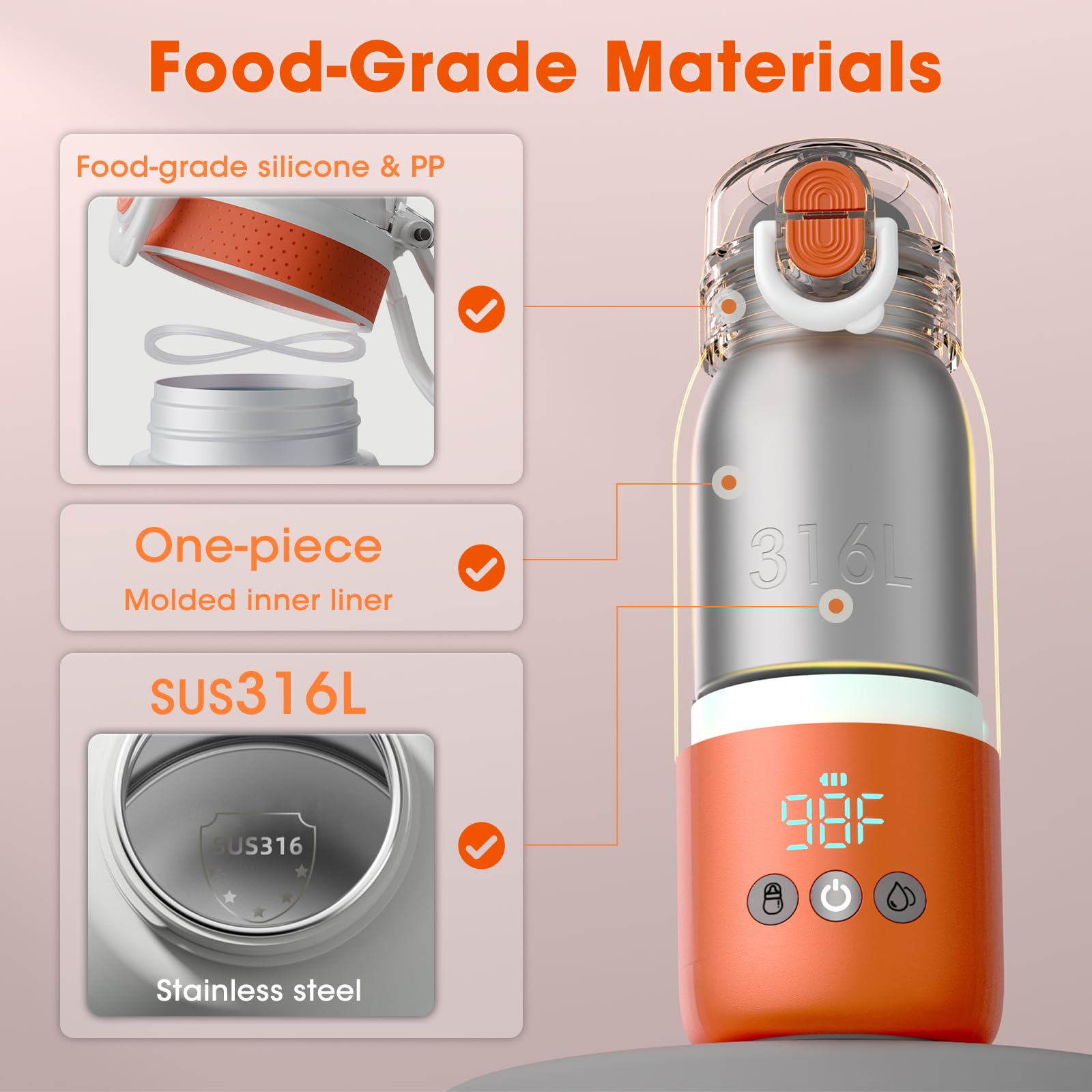 Cheri Baby SUS316 stainless materials ensure safety and durability