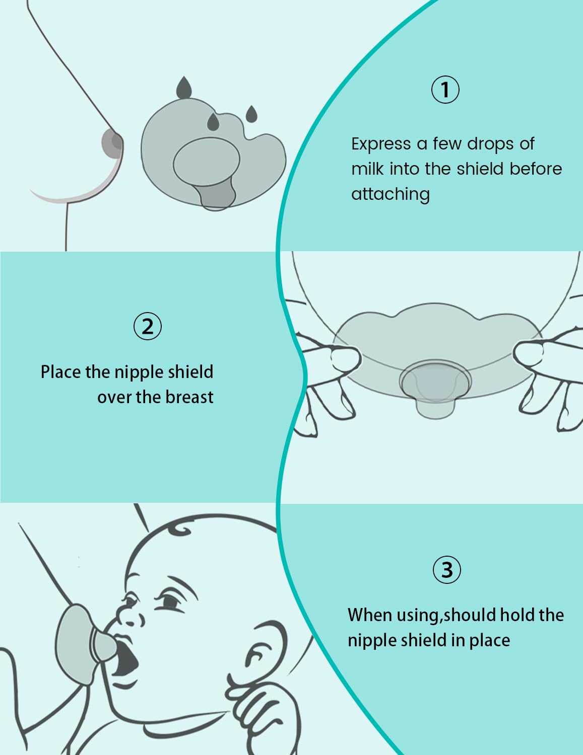 CheriBaby Nipple Shield 20mm size balanced fit and comfort