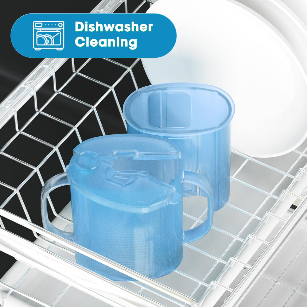 Cheri Baby Squeeze Pouch Holder blue dishwasher-safe and heat-resistant for quick cleanup.