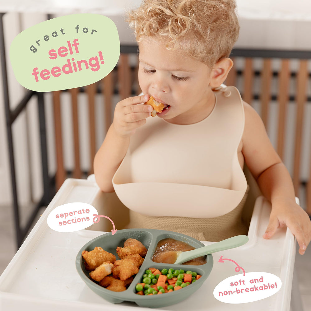 ChériKid microwave and oven safe plate warms meals quickly