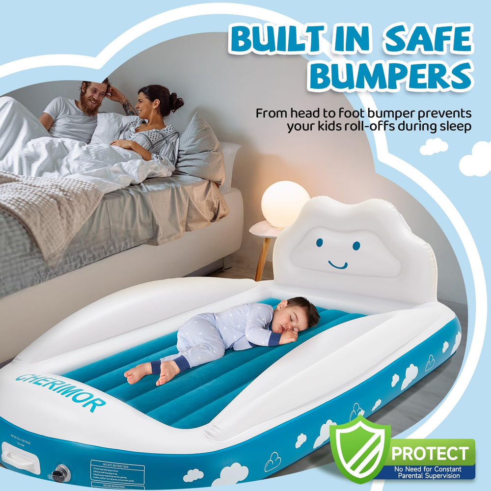 CHERIMOR Toddler Bed no-leak design with 2-in-1 valve for reliability