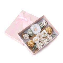 Cherrboll yellow floral headband with secure stretch for infants and toddlers.