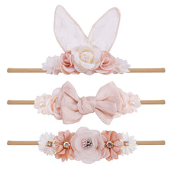 Cherrboll baby headband with flower design, ultra-soft nylon for gentle daily wear.