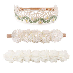Cherrboll flower headbands set in bright colors for newborn photo shoots