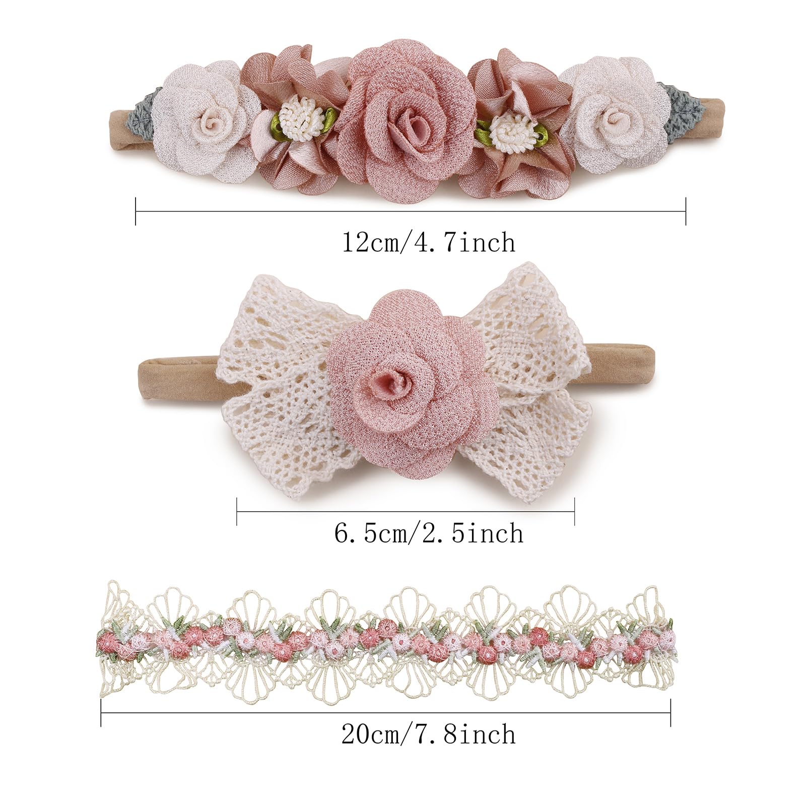Cherrboll headbands shine in family photos with floral accents.