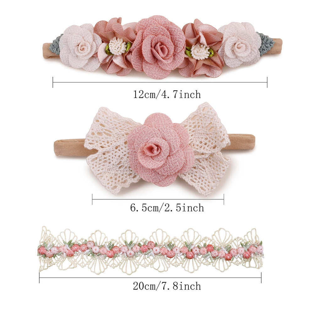 Cherrboll headbands shine in family photos with floral accents.