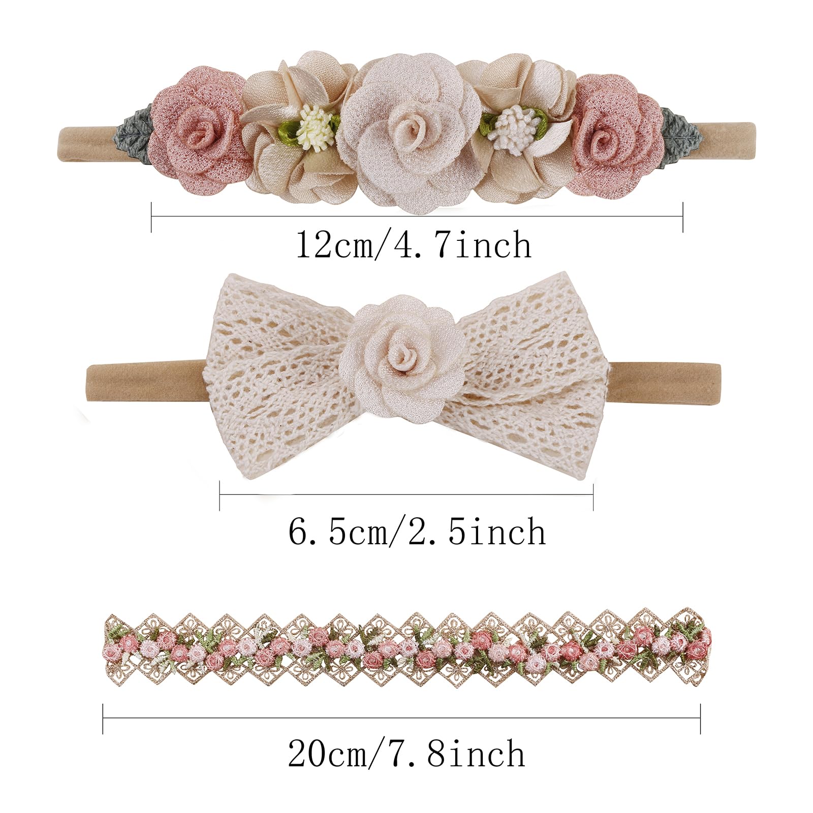 Cherrboll blue floral headband, prevents slipping during playtime