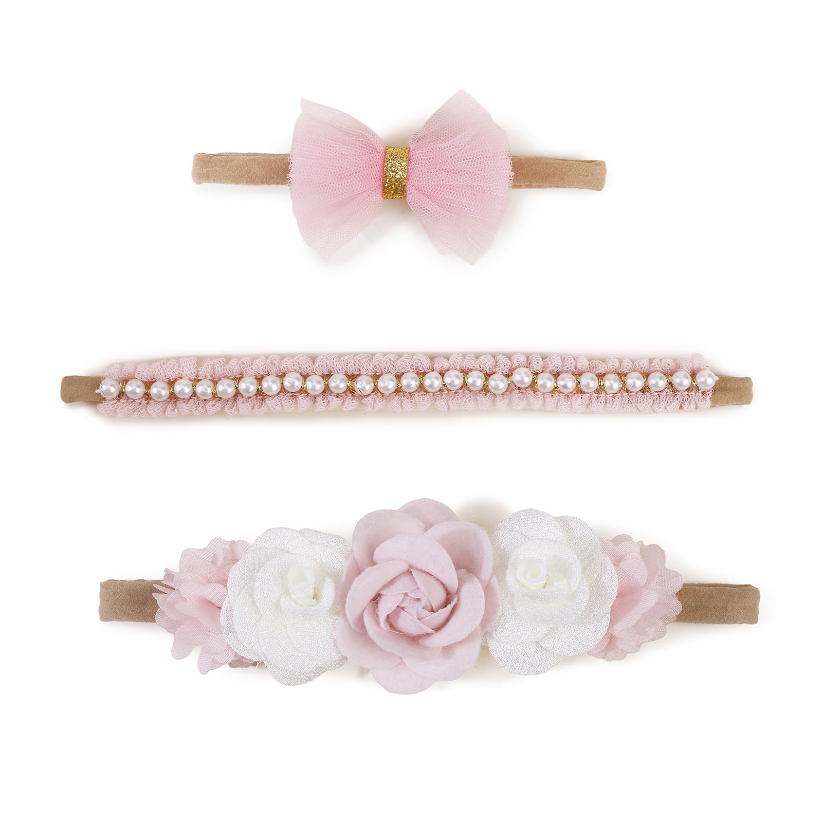 Cherrboll baby headbands with floral bows offer cute styling for newborns and toddlers, easy everyday accessory.