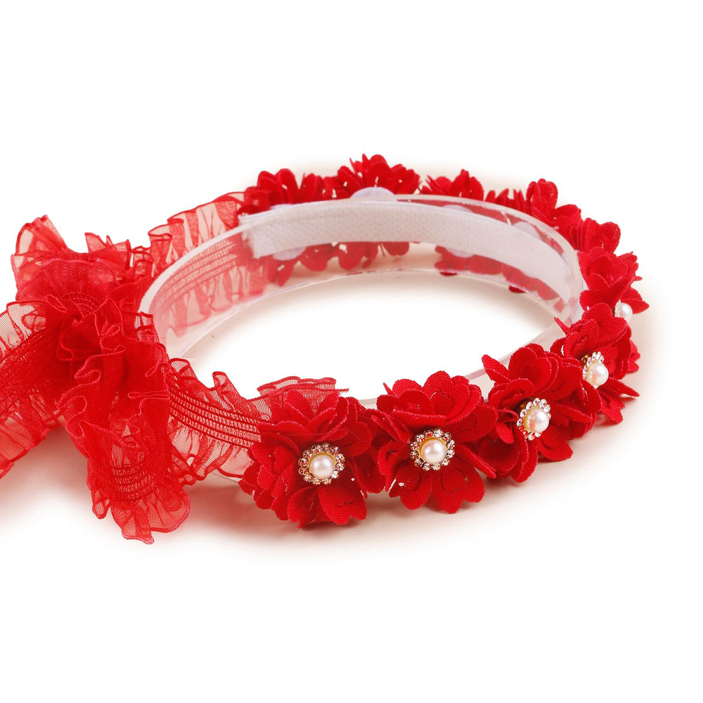Cherrboll cotton lace ribbon hairband; one-size-fits-all and non-slip for active kids
