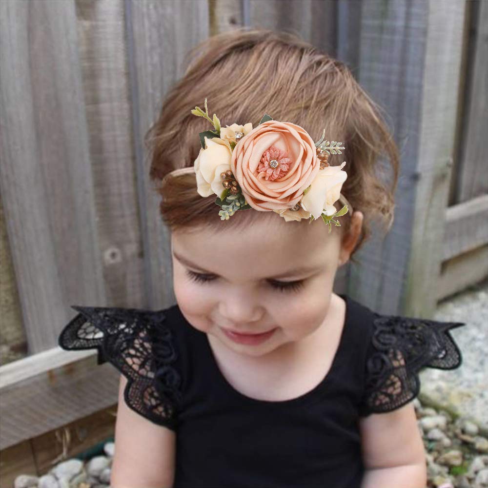CHERRBOLL elastic growth headband—fits from newborn to toddler without slipping.