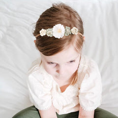 Cherrboll elastic multicolor headbands shown on a toddler for everyday outfits.