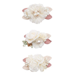 Cherrboll flower clip set with rose-petal design ideal for delicate newborn photos