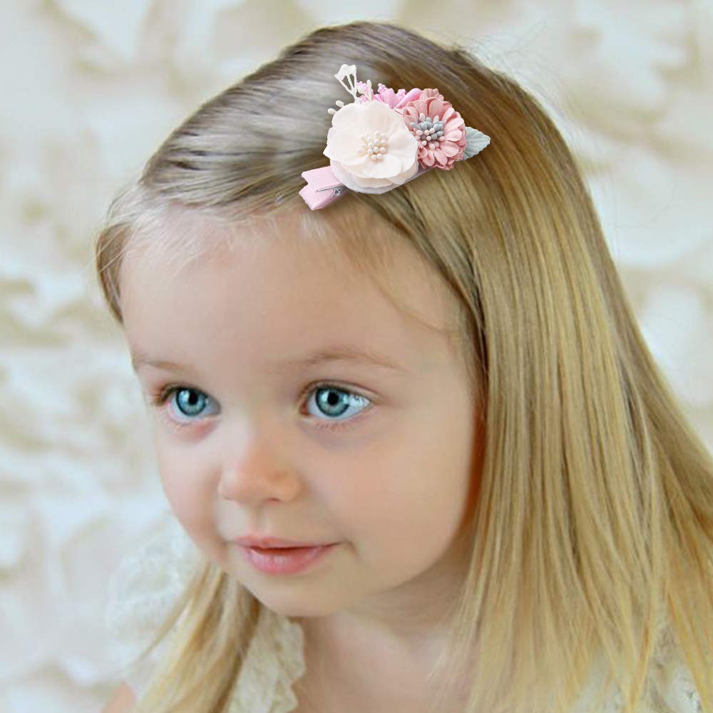 Cherrboll flower clip closeup pink petals and handmade fabric texture