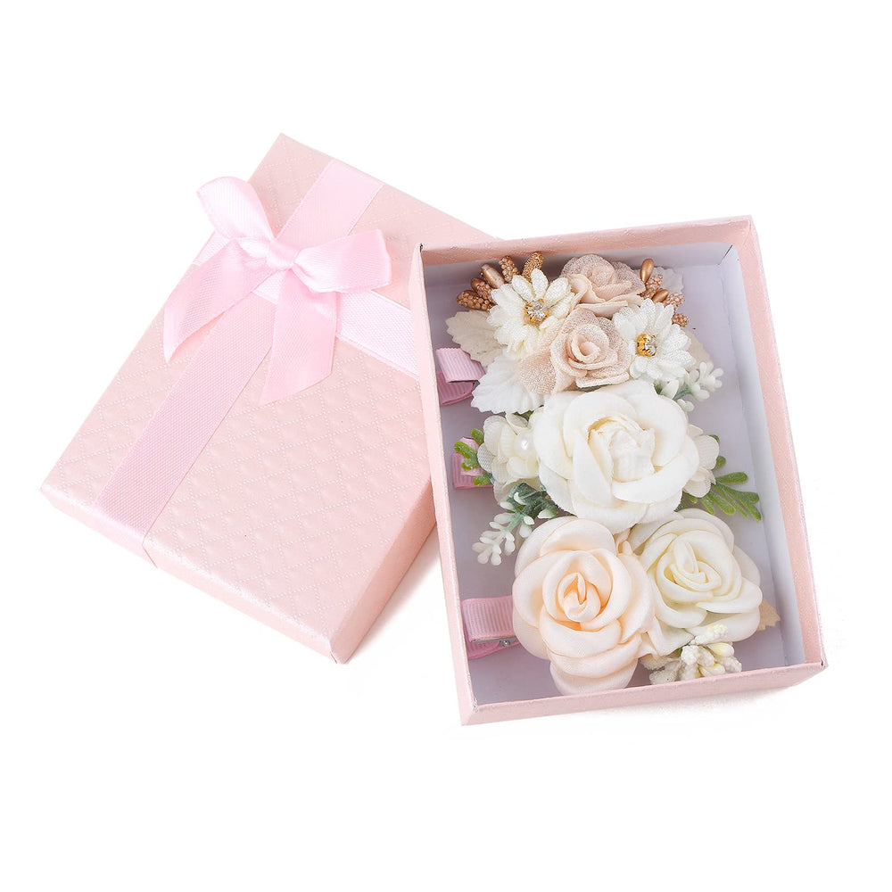 Cherrboll cream pearl flower clip, secure grip for fine hair.