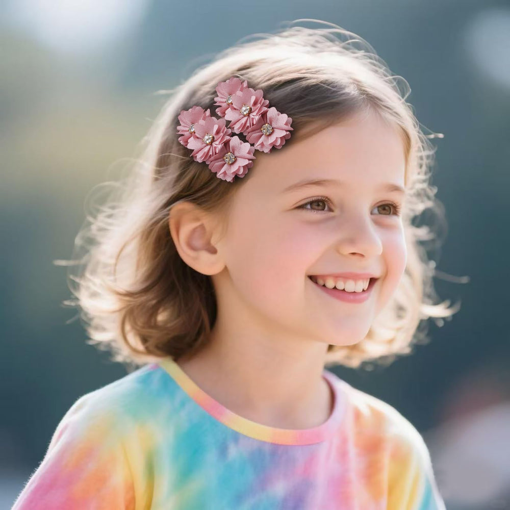 Cherrboll lavender bloom flower hair clip adding a gentle color for photo sessions.