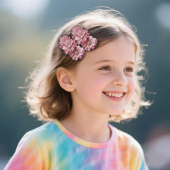 Cherrboll lavender bloom flower hair clip adding a gentle color for photo sessions.