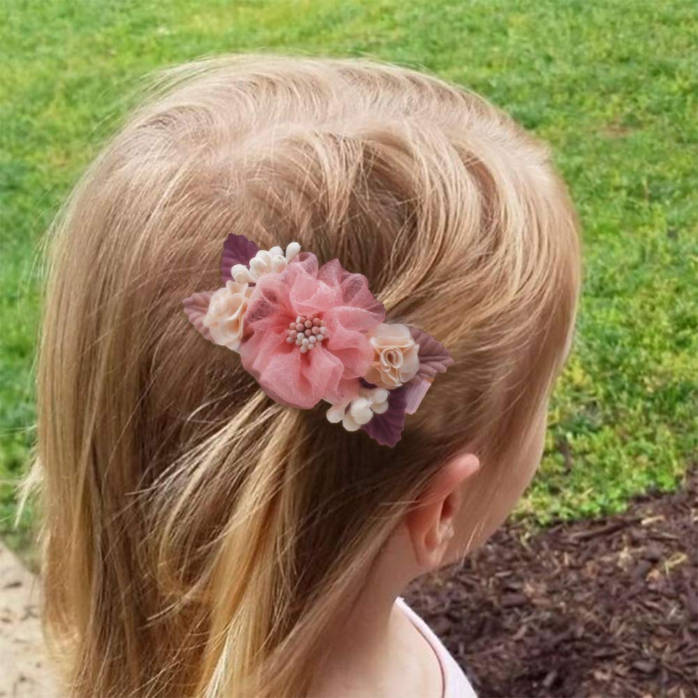 Cherrboll flower hair clip set gift box: ready-to-gift baby accessory.