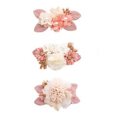 Cherrboll flower hair clip set with handmade detail and soft durable fabrics.