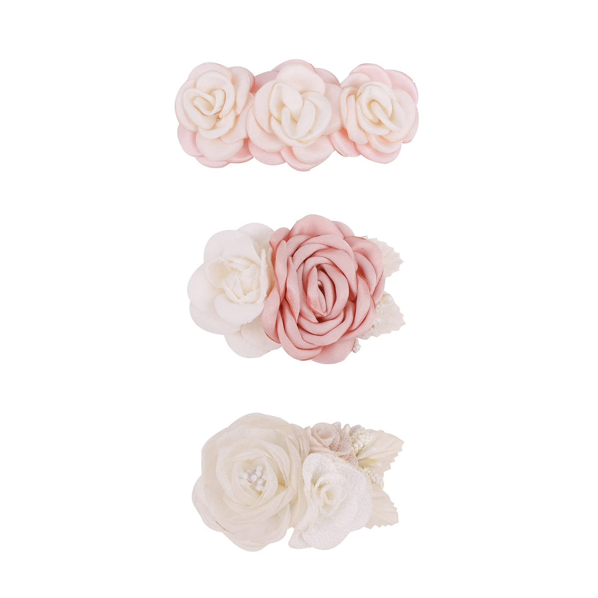 Cherrboll flower hair clip variation-1 for delicate newborn styling