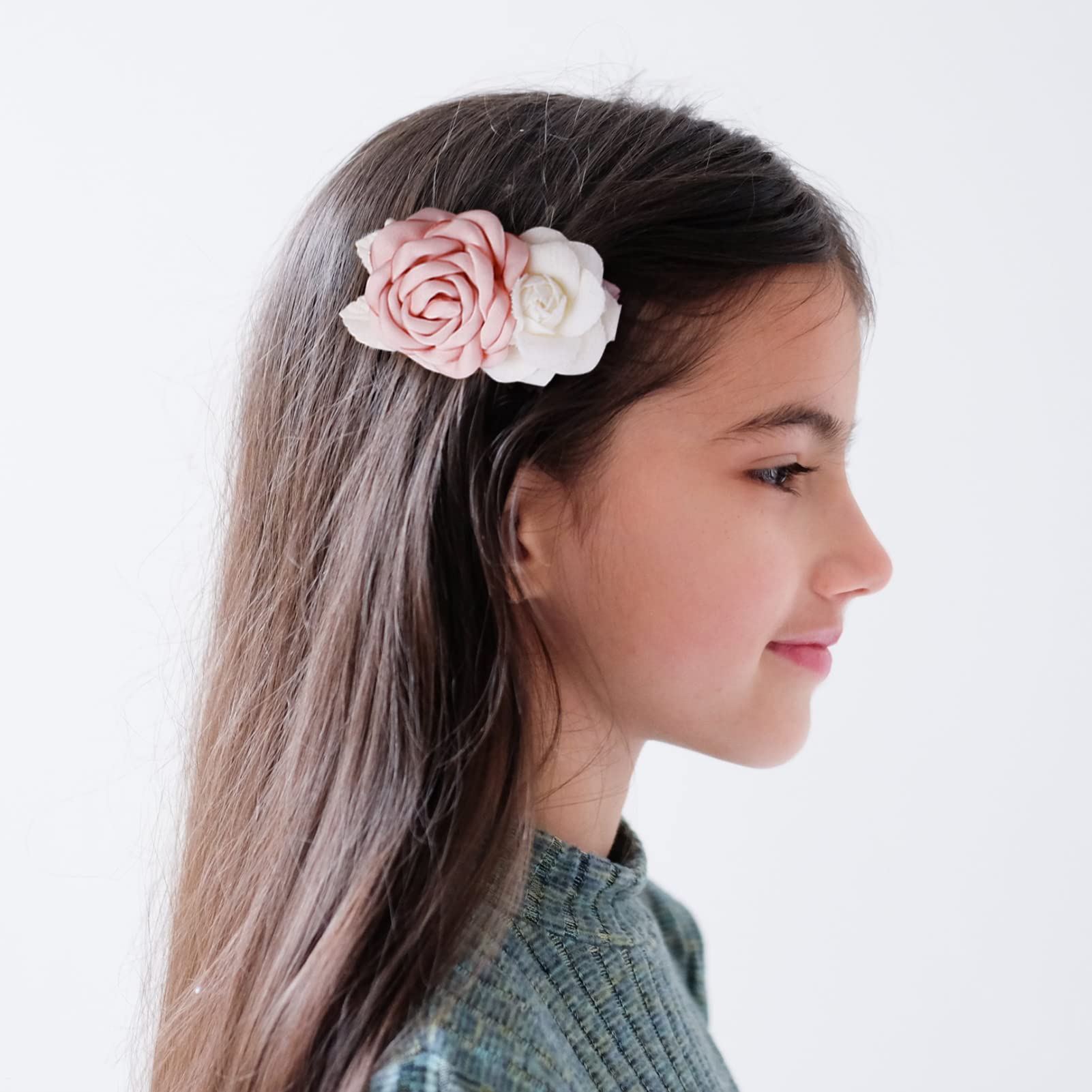 Cherrboll flower hair clip variation-3 adds pattern to outfits
