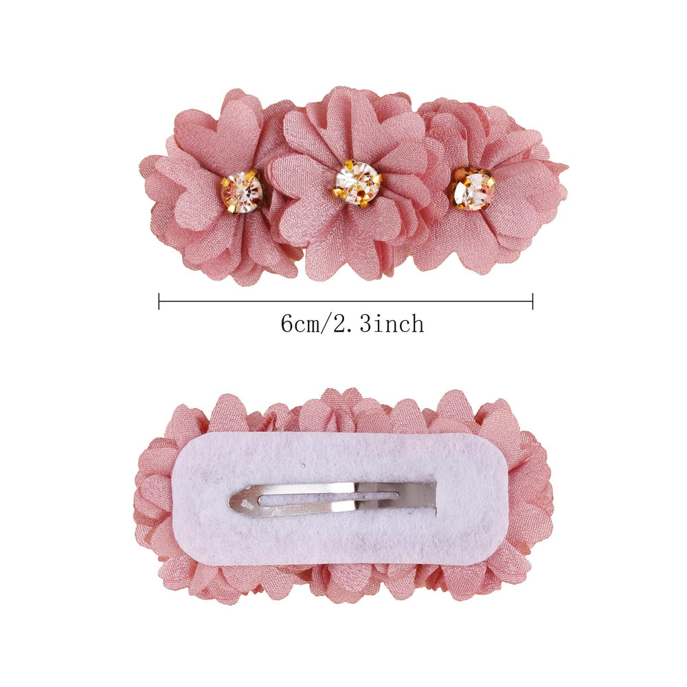 Cherrboll white pearl flower clip ideal for newborns and everyday outfits.