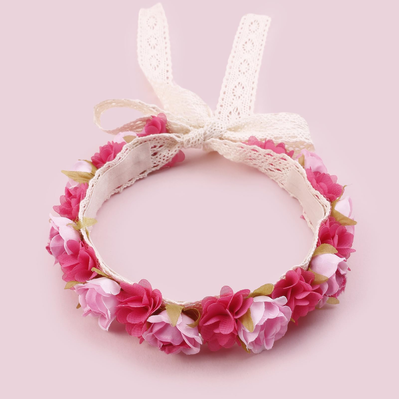 Cherrboll flower headband adjustable to fit newborns through toddlers