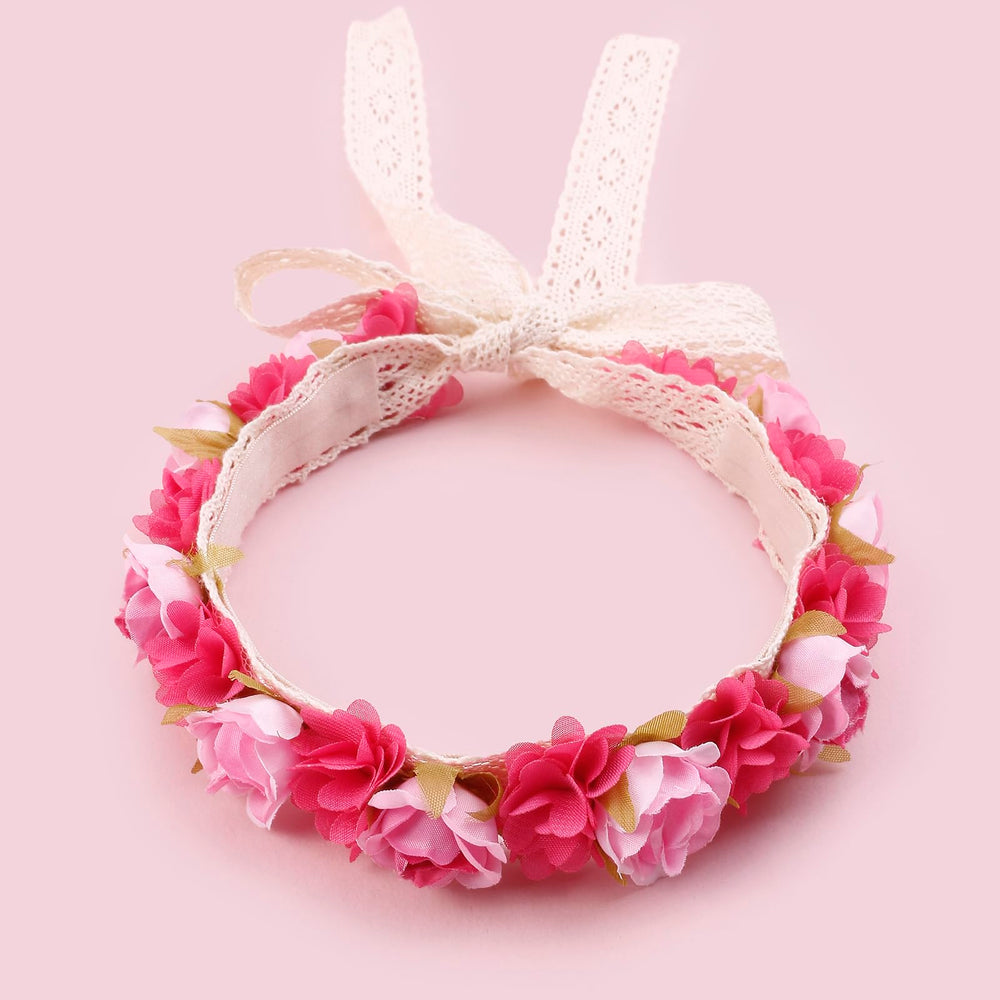 Cherrboll flower headband adjustable to fit newborns through toddlers