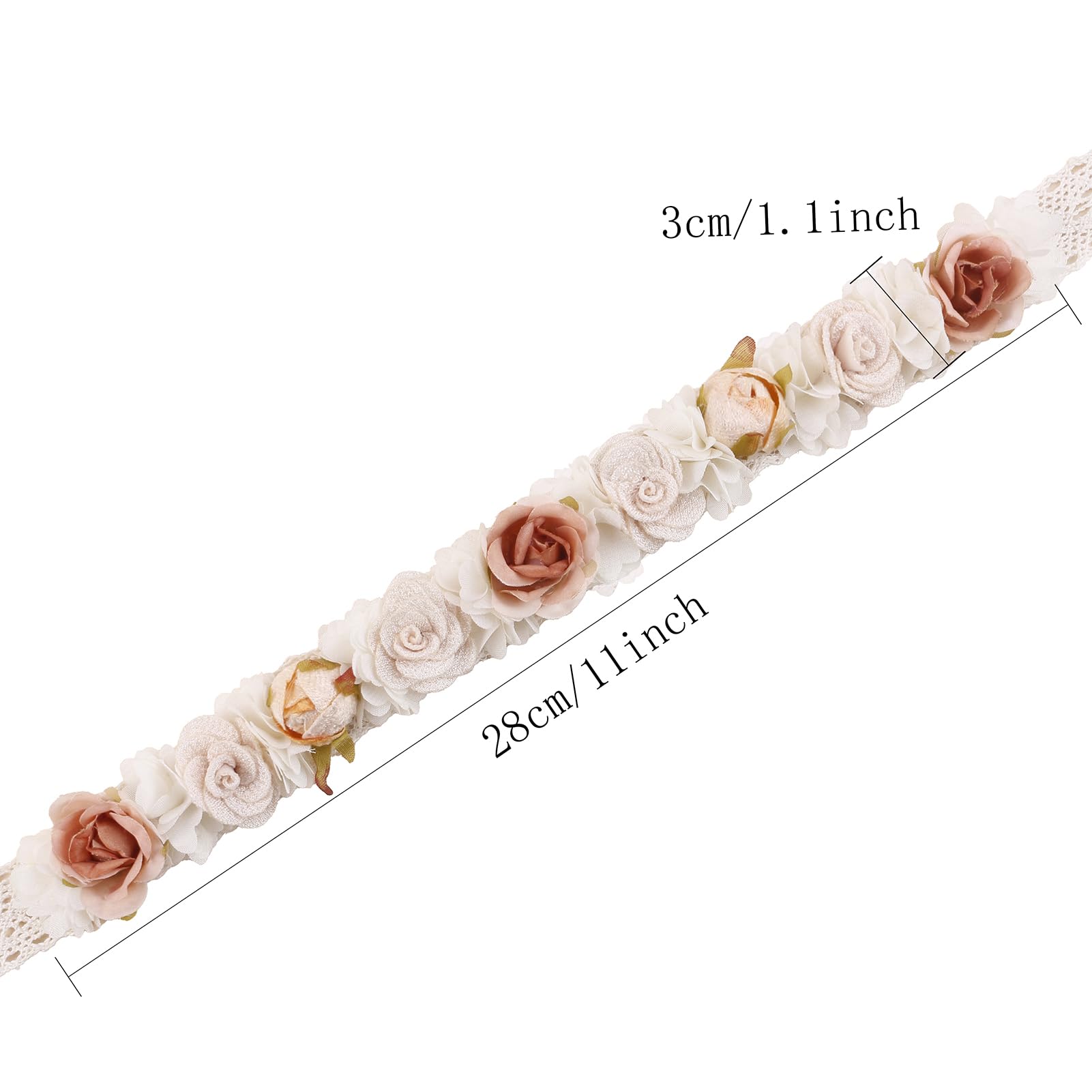 Cherrboll headband with cotton lace; breathable fabric for sensitive skin.