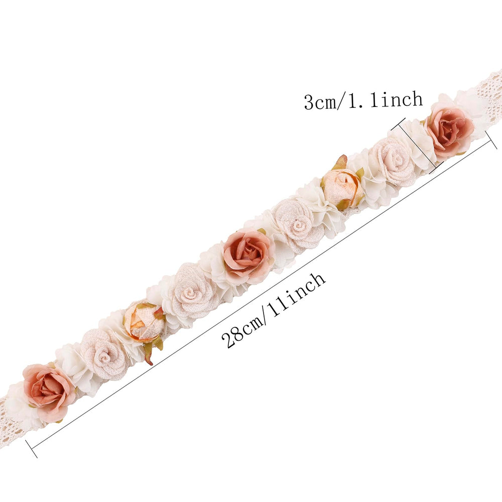 Cherrboll headband with cotton lace; breathable fabric for sensitive skin.