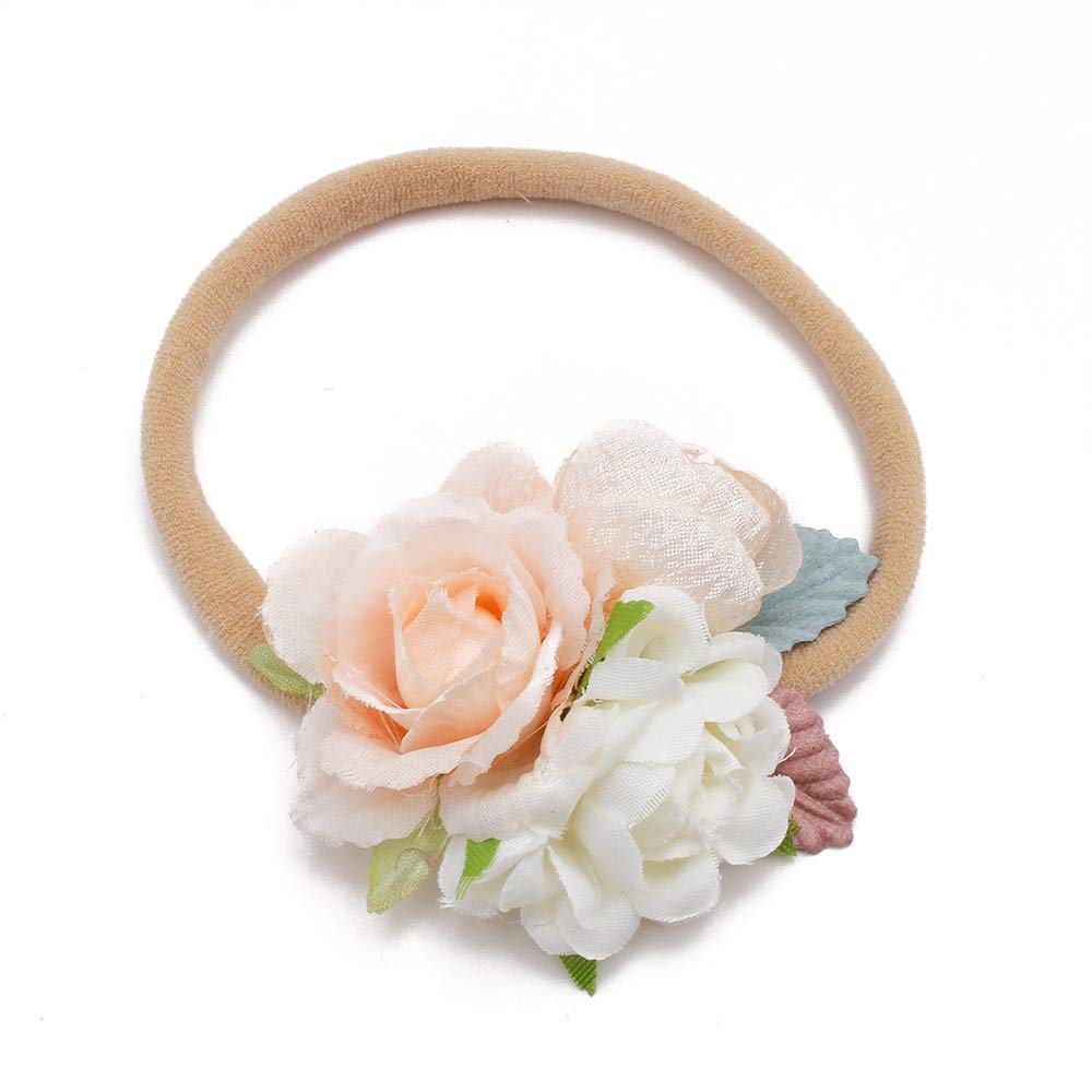 Cherrboll green flower headband blends with outfits and avoids marks.