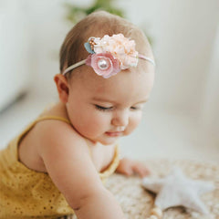 Cherrboll lavender flower headband provides soft comfort for daily outfits.