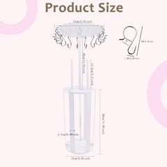 Cherrboll hair accessory rack with hooks stores scrunchies