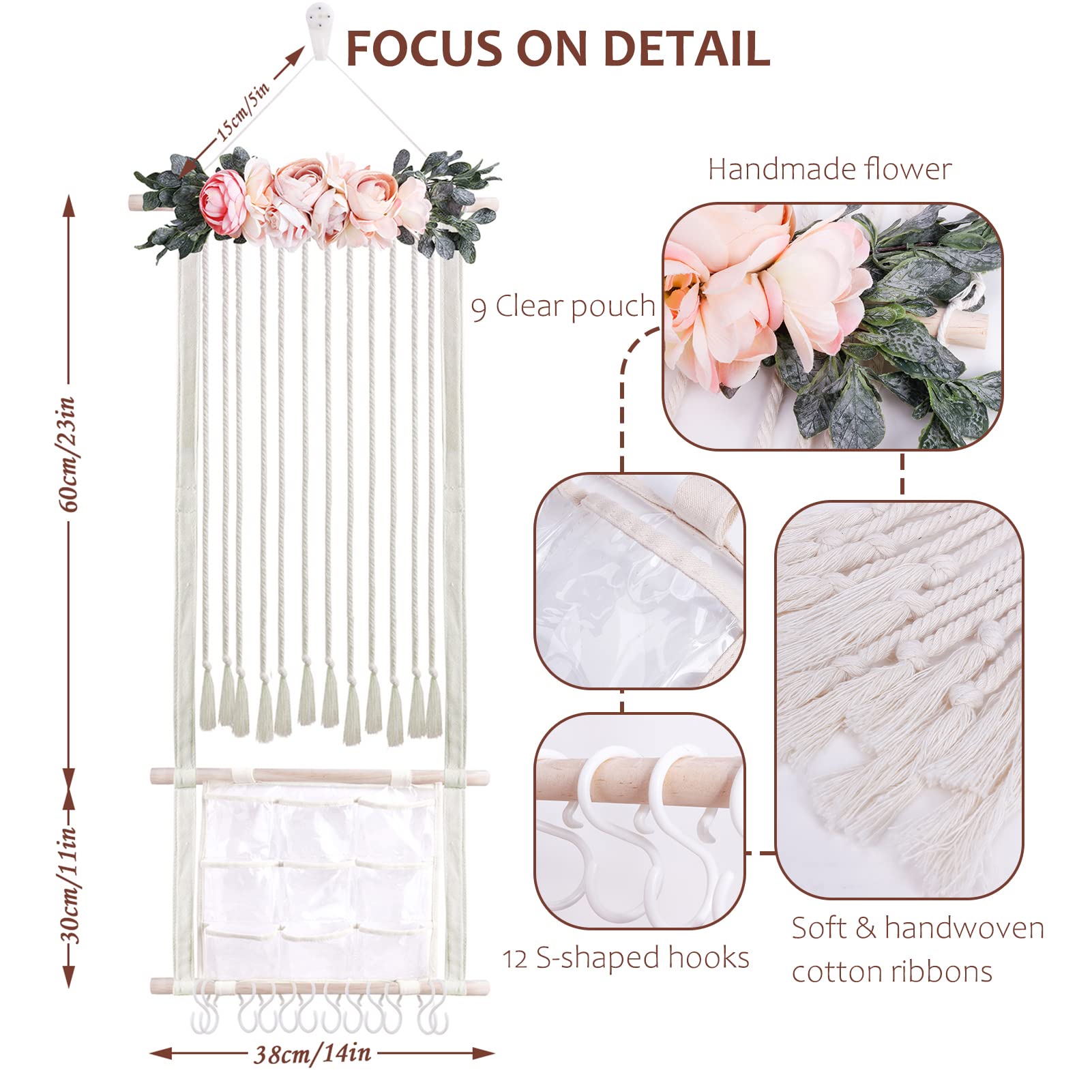 Cherrboll hair clip storage decor adds functional style to nursery.