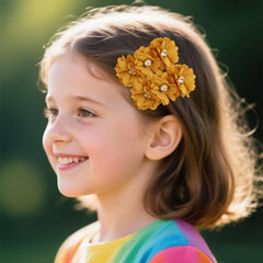 Cherrboll handmade flower detail with delicate fabric and pearls