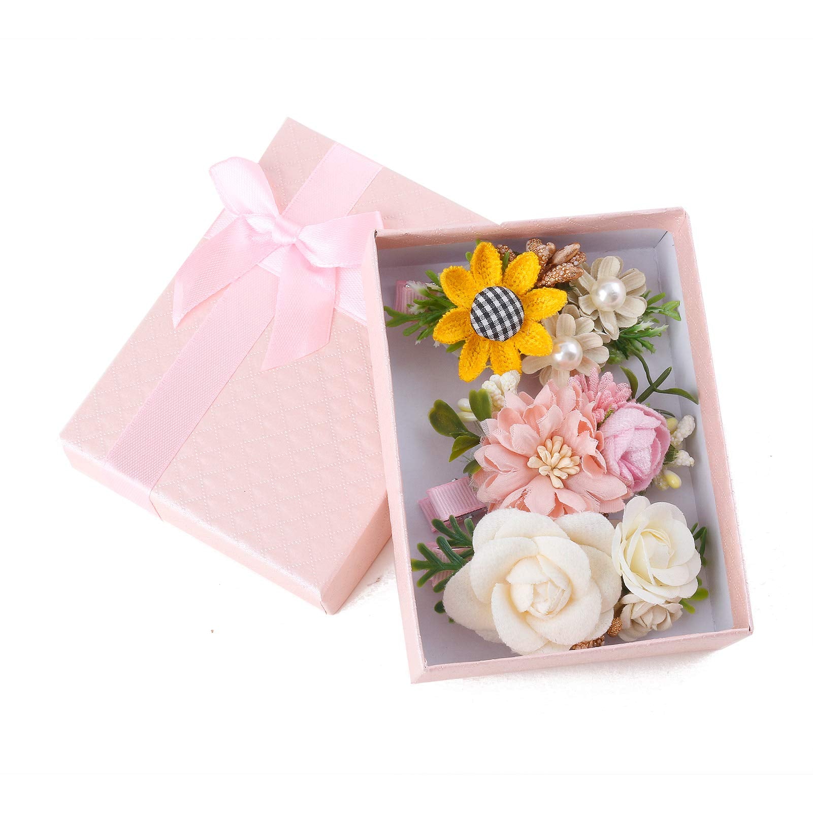 Cherrboll handmade floral clip closeup highlights natural textures and craftsmanship.