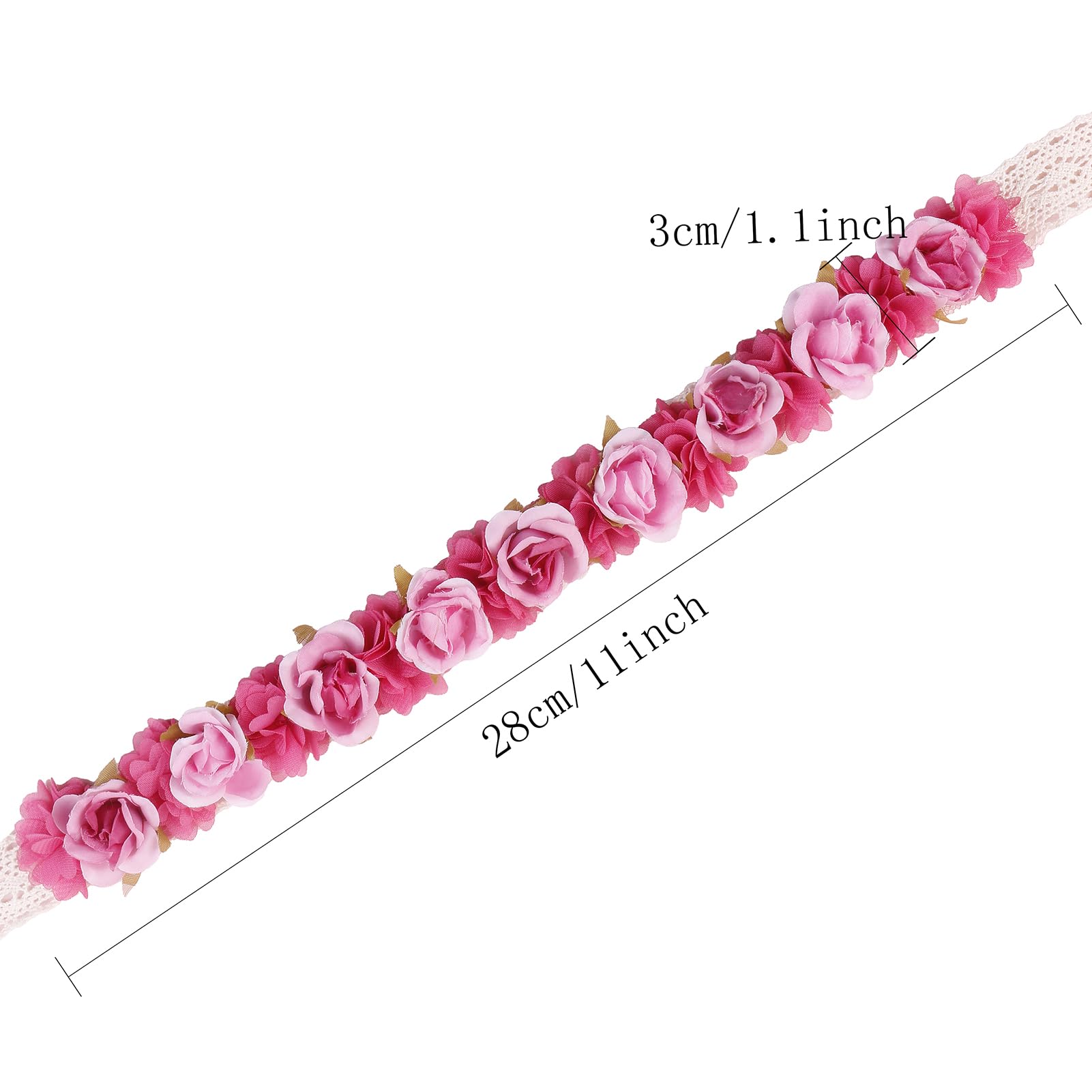 Cherrboll headband elegant floral pattern enhances baby's outfit with gentle style