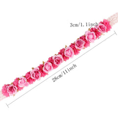 Cherrboll headband elegant floral pattern enhances baby's outfit with gentle style