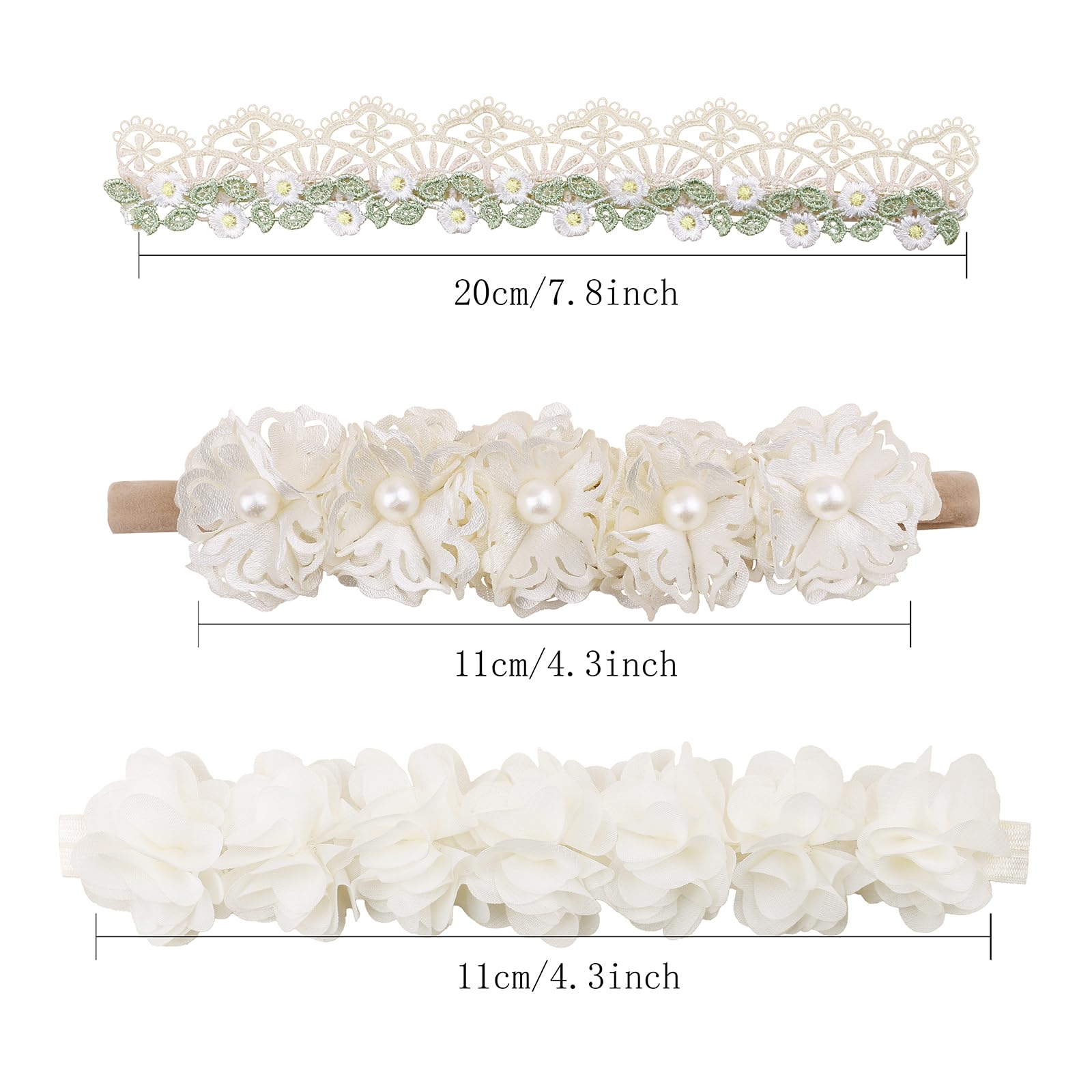 Cherrboll headbands worn by a baby or toddler for cute looks