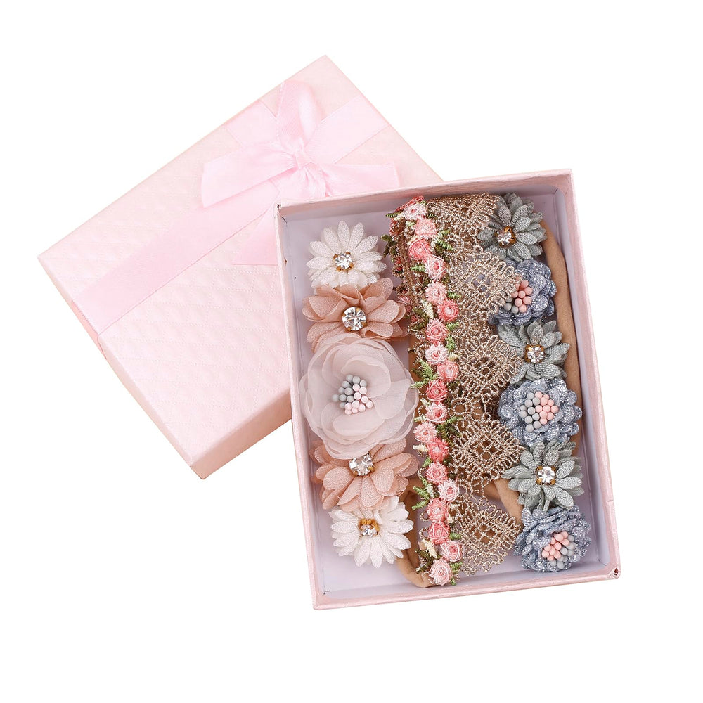 Cherrboll nylon flower headbands soft on delicate baby skin