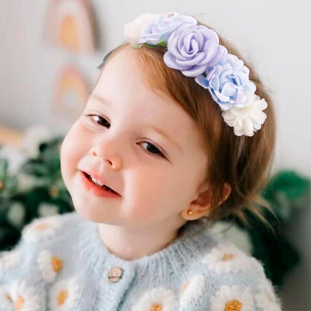 Cherrboll soft stretchy nylon band on baby head
