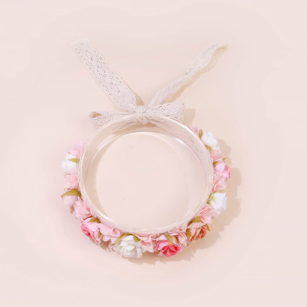 Cherrboll wedding-ready baby headband adds subtle floral charm to outfits.