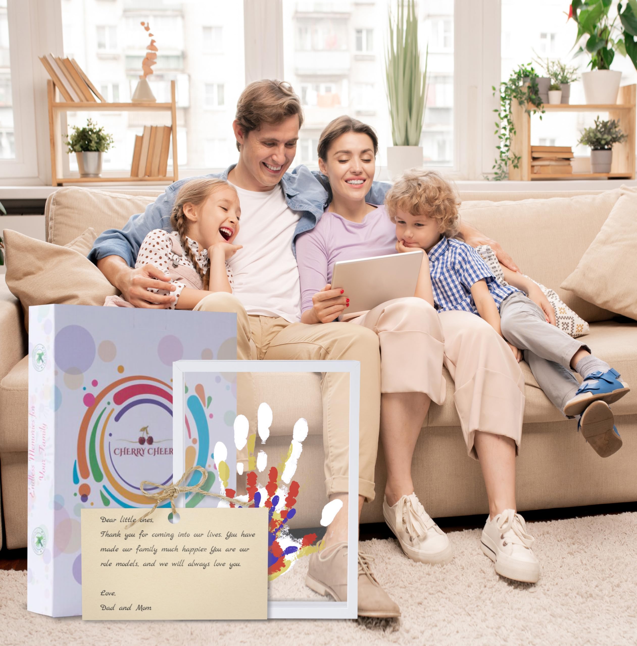 CHERRY CHEERS gift-ready presentation makes a thoughtful keepsake for new babies